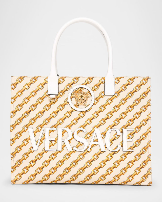 La Medusa Chain-Link Canvas Tote Bag